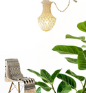 Macrame chandelier Boho Bedroom Hanging Lamp Shades with Plug in Cord
