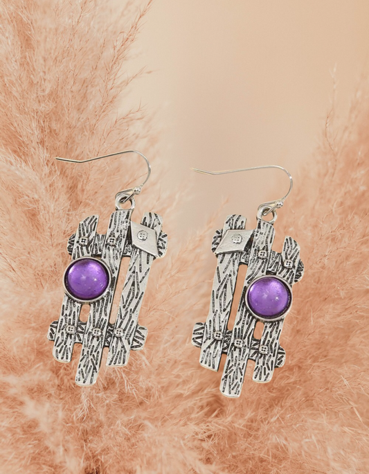Fence decor dangle earrings