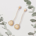 Stunning pearl wrapped drop earrings