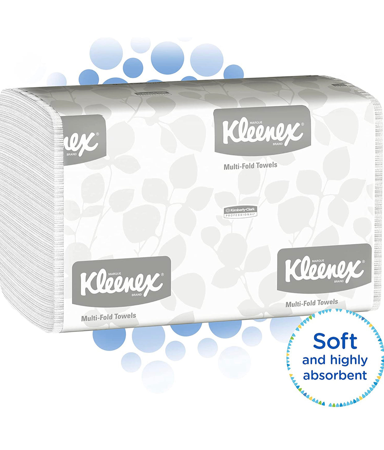 Kleenex Multifold Paper Towels (01890), White, 16 Packs / Case, 150 Tri Fold Paper Towels / Pack, 2,400 Towels / Case