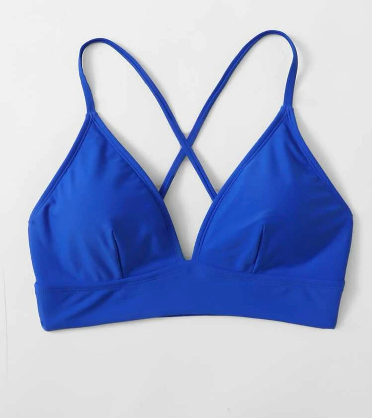 Criss cross back bikini top