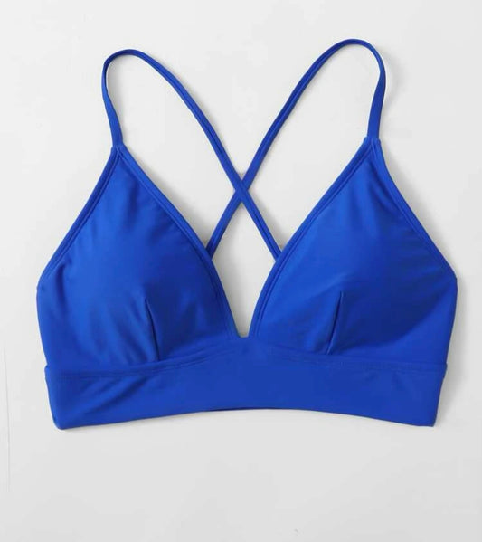 Criss cross back bikini top