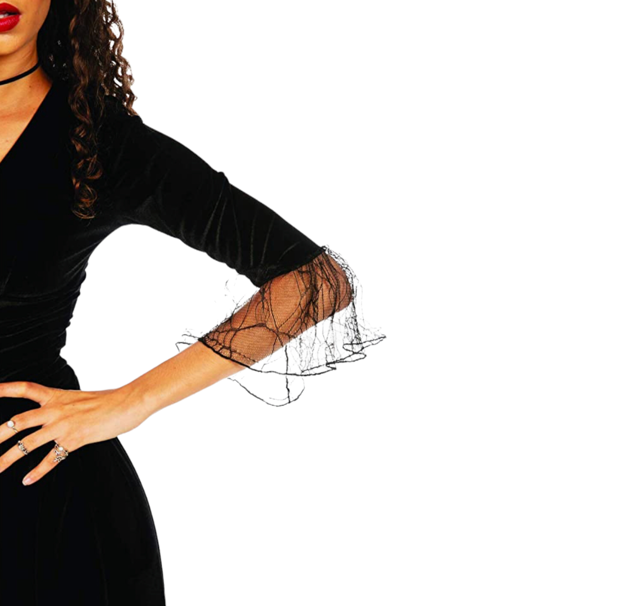 Tipsy Elves Women’s Halloween Black Witch Long Sleeve Bodysuit Costume with Classic Spooky Witch’s Hat