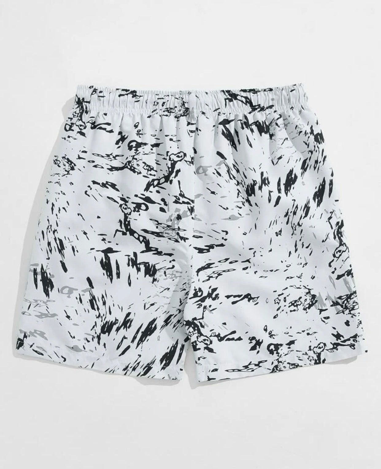 Men’s allover print drawstring waist swim trunks