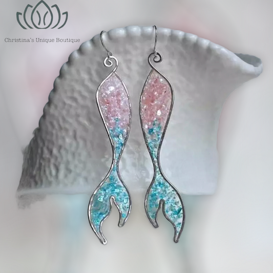 Mermaid decor dangle earrings - Christina’s unique boutique LLC