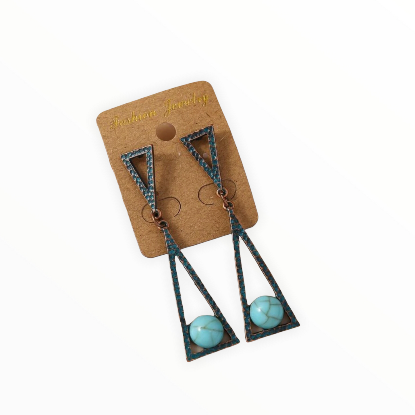 Vintage inspired geometric drop earrings
