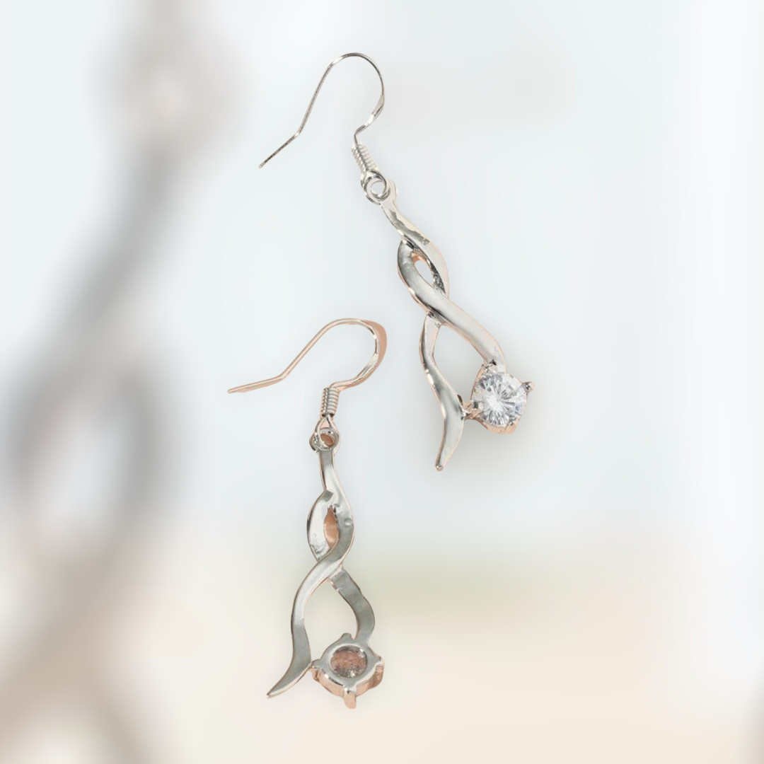 Zircon drop earrings