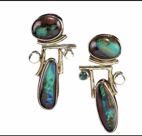 Gorgeous labradorite inspired drop earrings - Christina’s unique boutique LLC