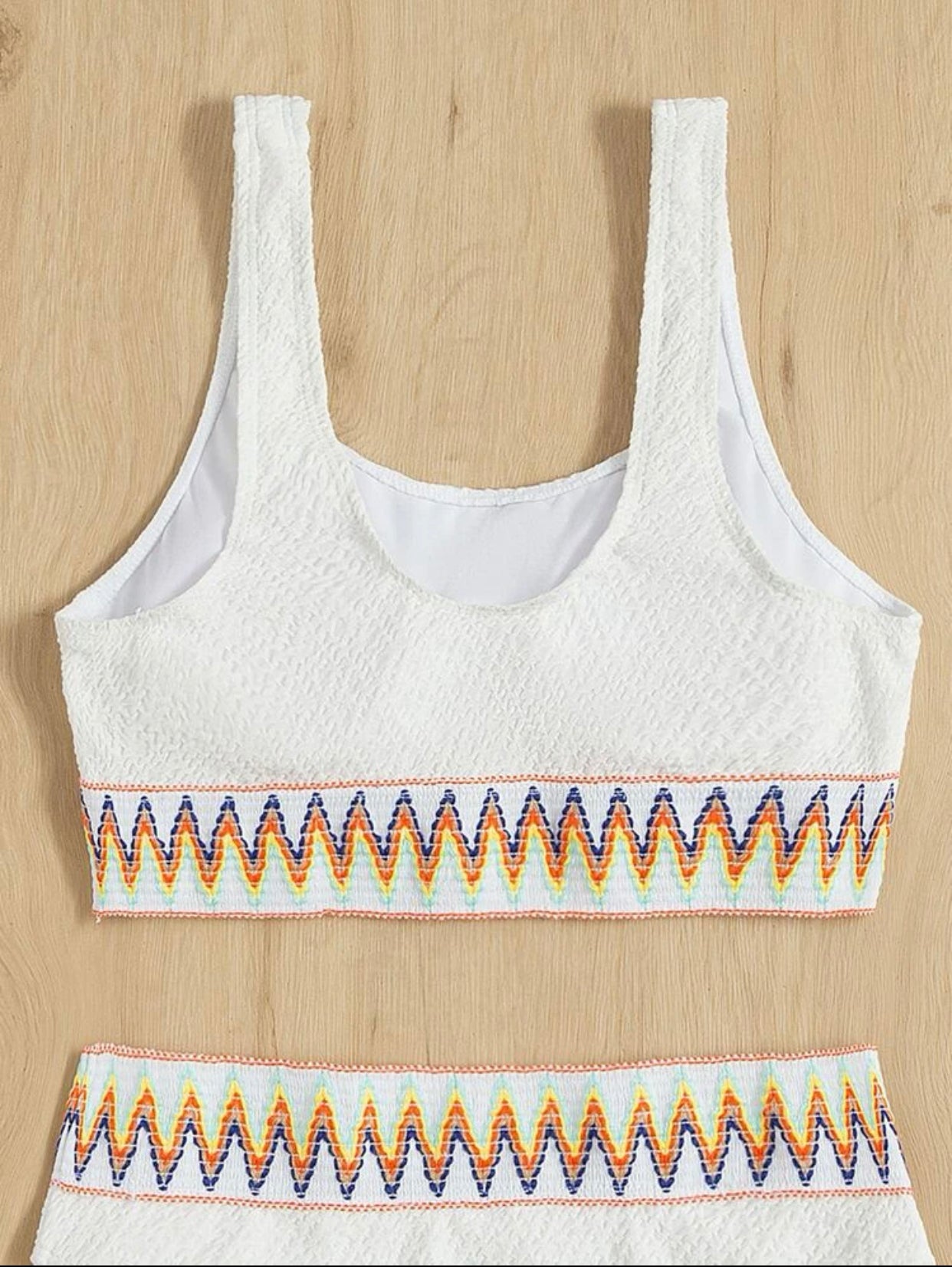 Chevron tape bikini top