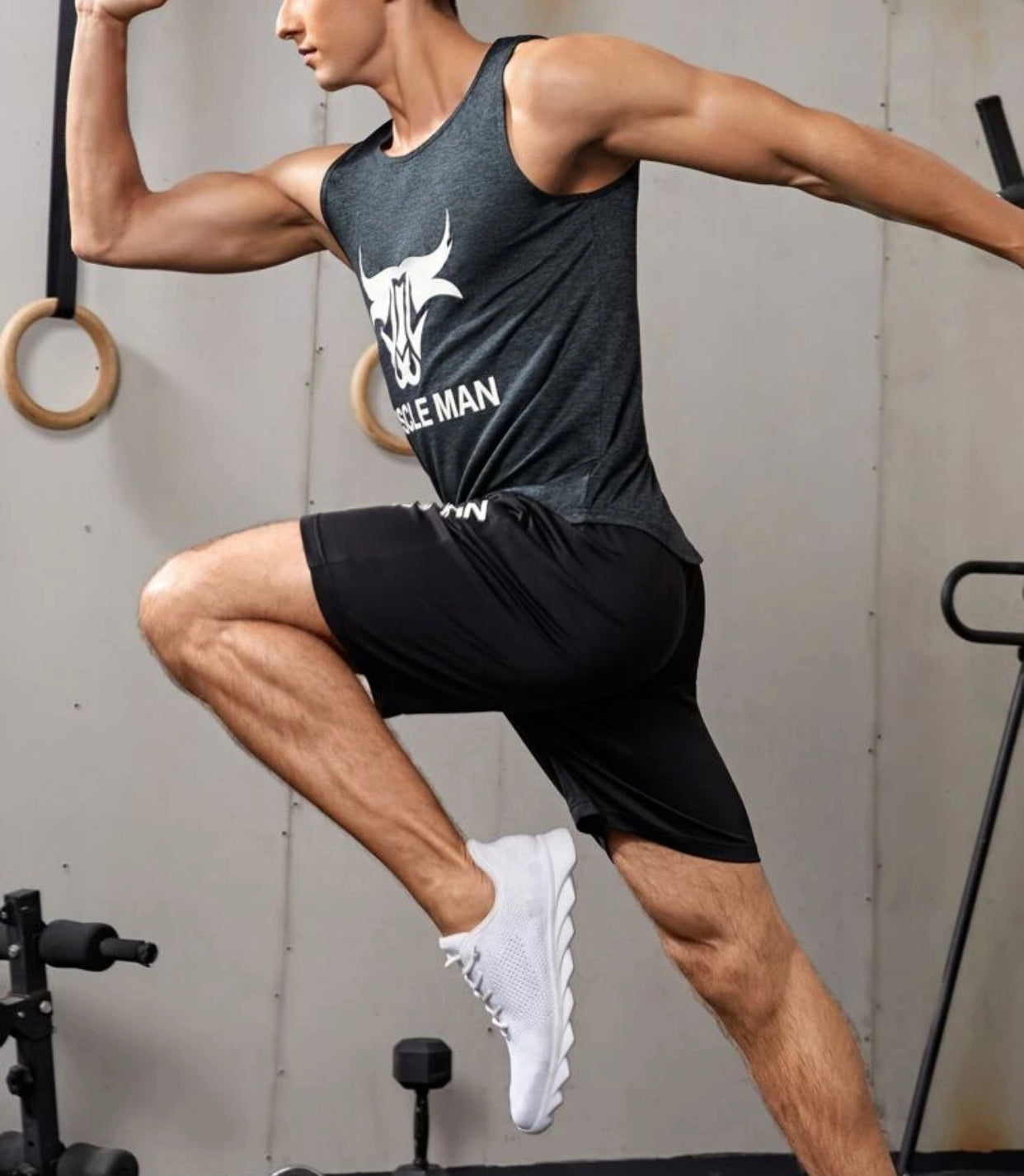 Men’s bull & letter graphic sports tank & shorts - Christina’s unique boutique LLC