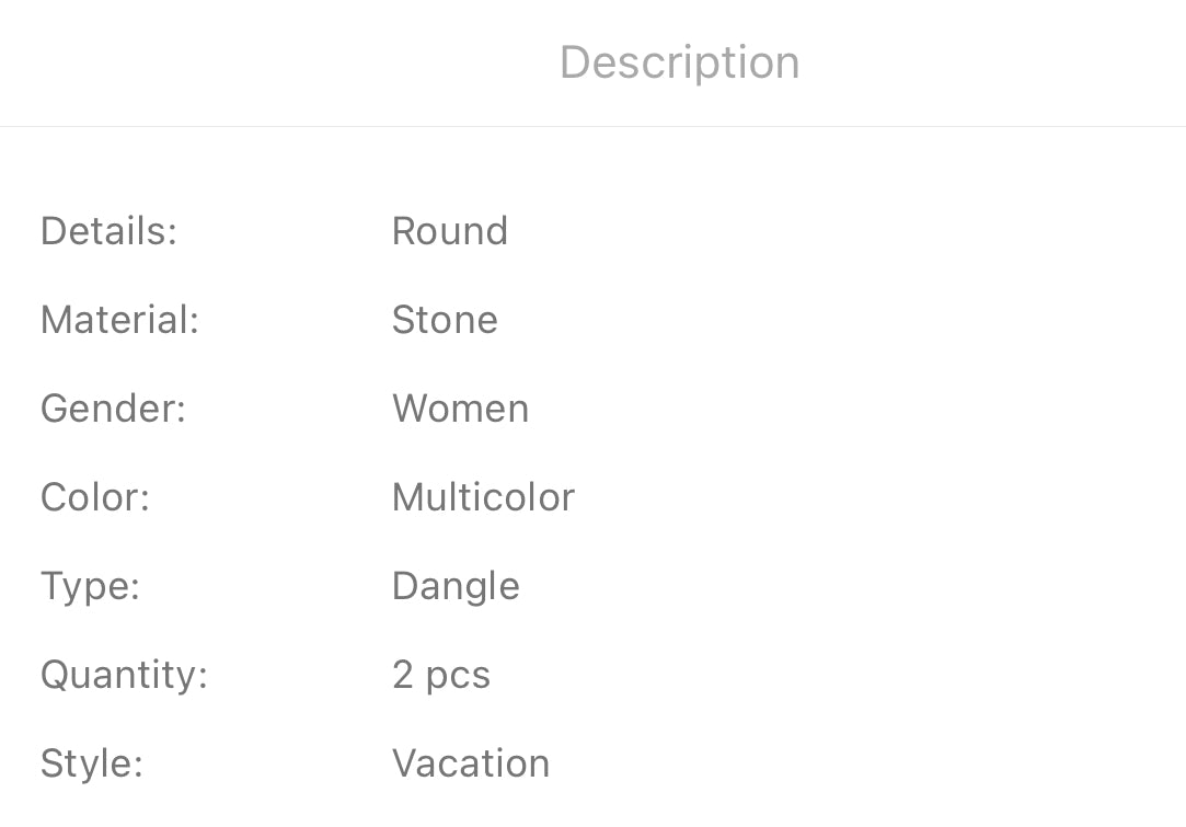 Gorgeous round drop earrings