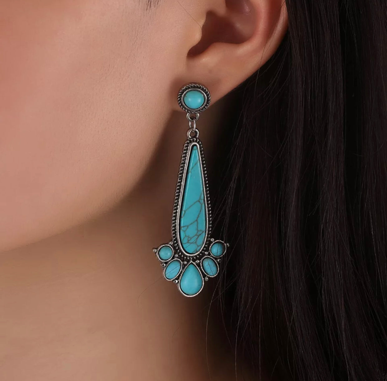 New Synthetic Turquoises Earring For Women.