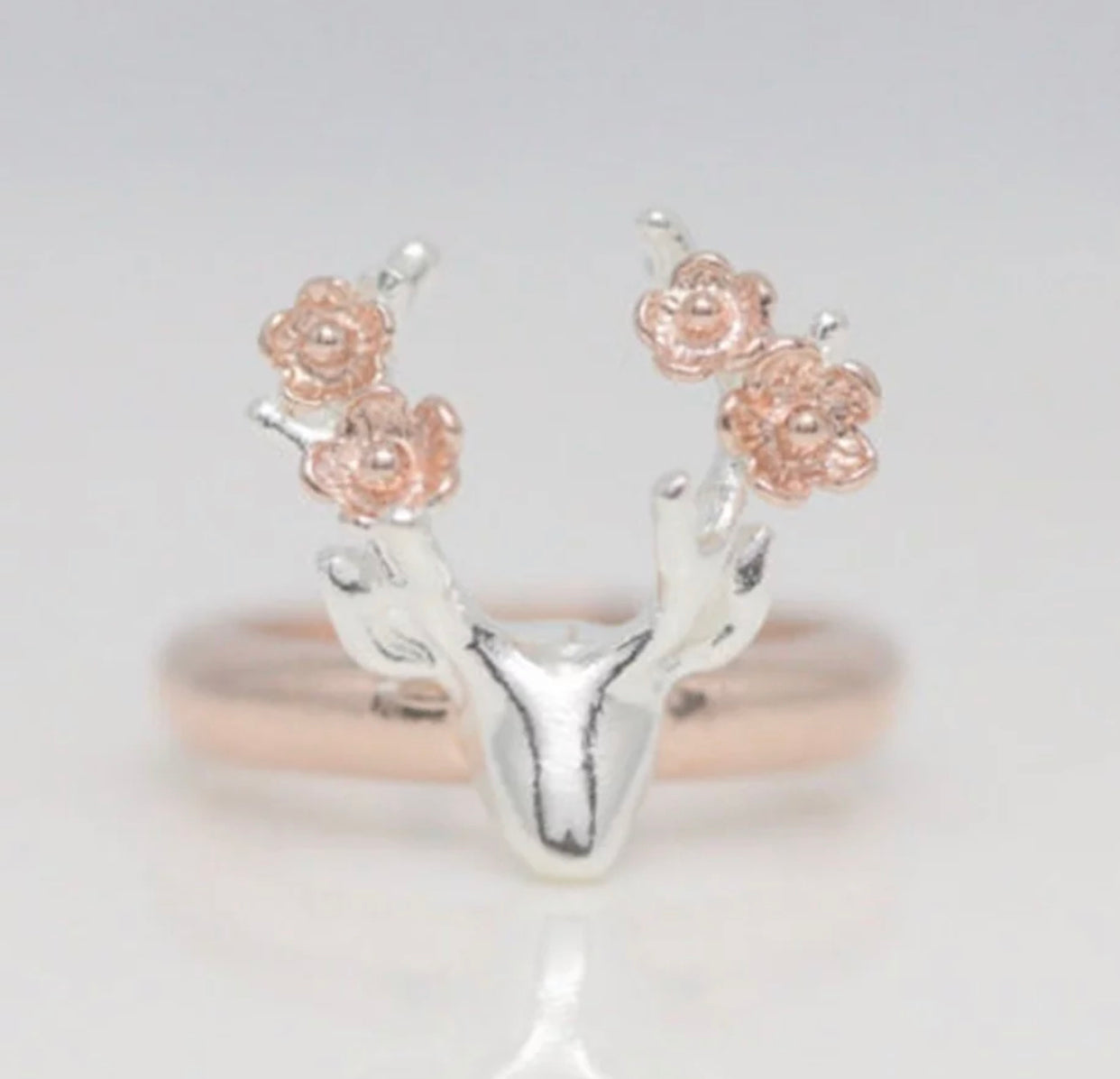 Women Double Colors Sika Deer Ring Elk Finger Ring