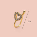 Rhinestone heart design nose ring