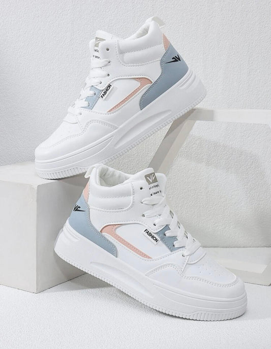 Colorblock lace-up front skate shoes