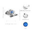 Blue Opal Sterling Silver Opal Spoon Ring - S925 Victorian Vintage Flower spoon ring.