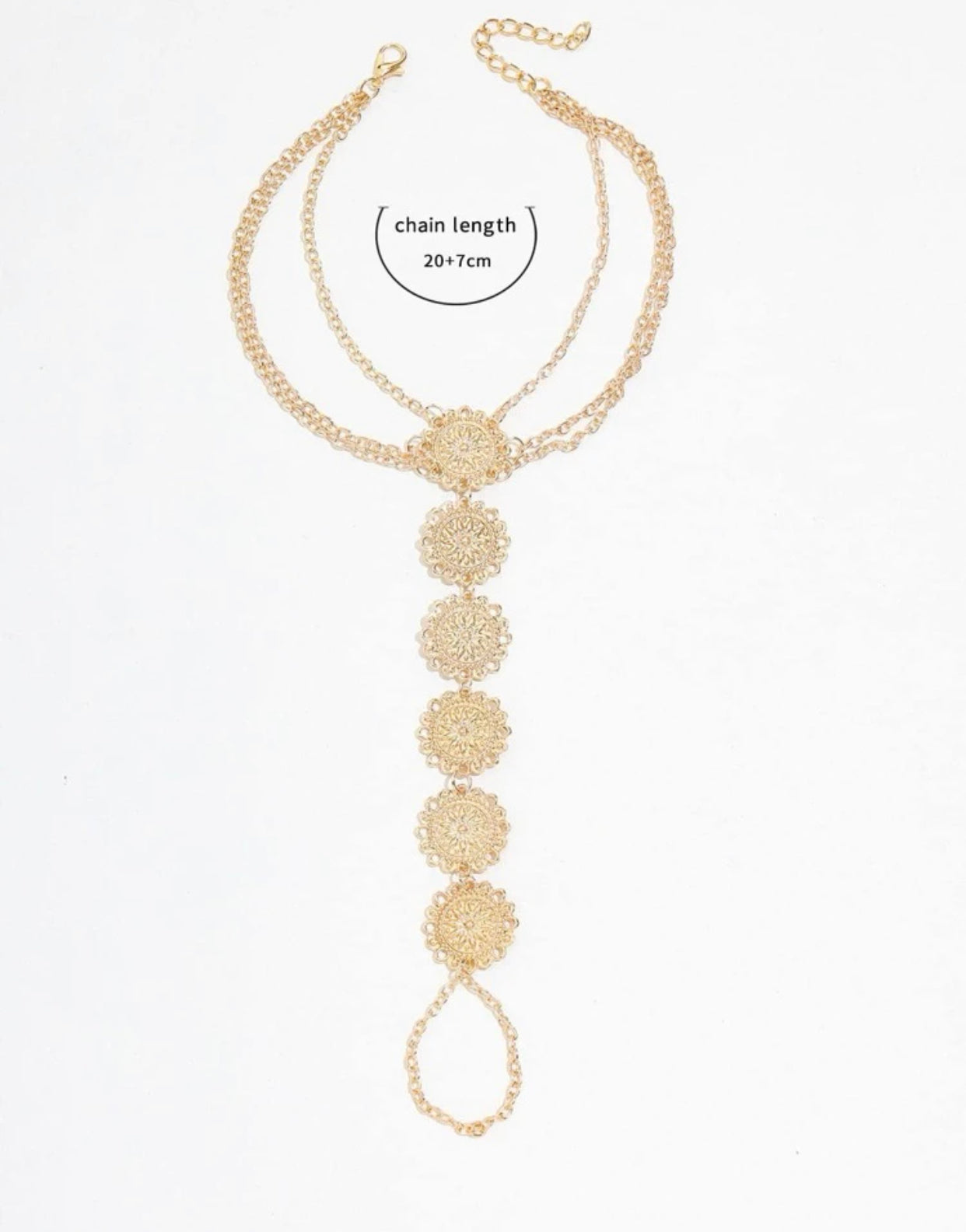 Flower decor mittens anklet