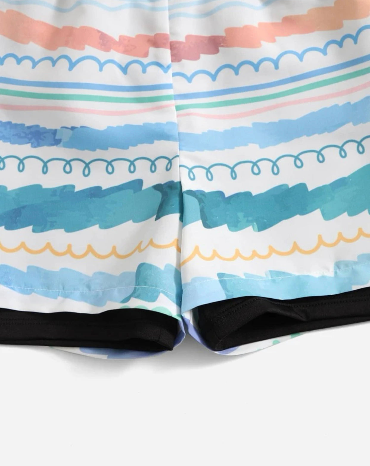 Toddler boys striped swim trunks