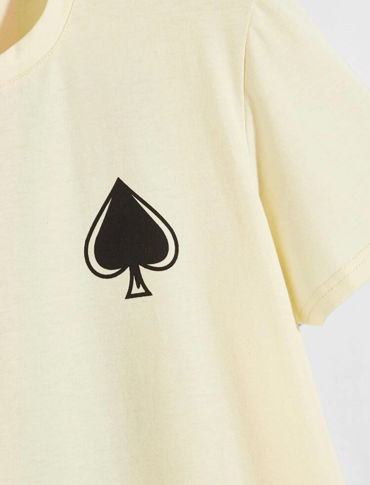 Men’s poker print crew neck tee