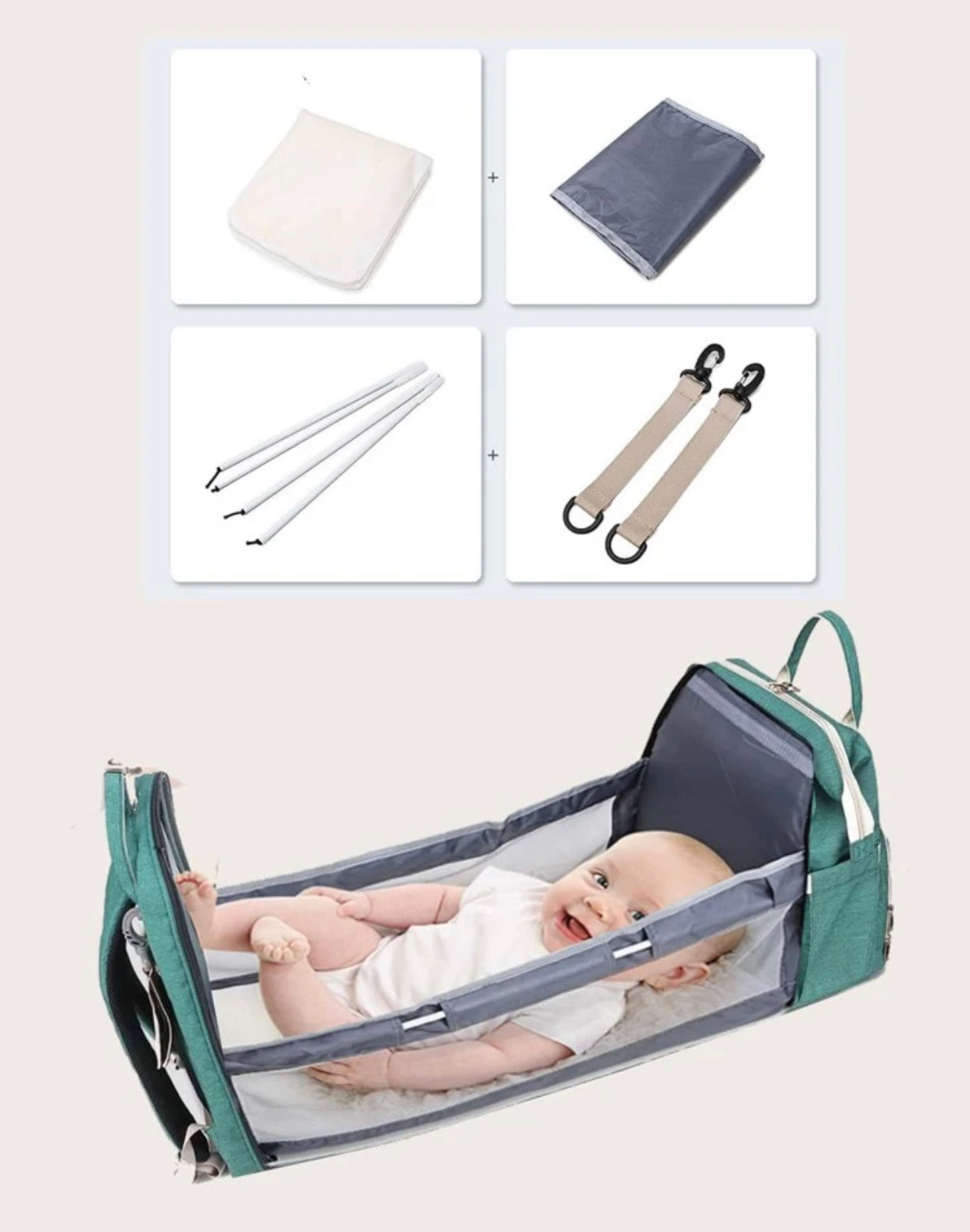 Large capacity baby diaper backpack - Christina’s unique boutique LLC