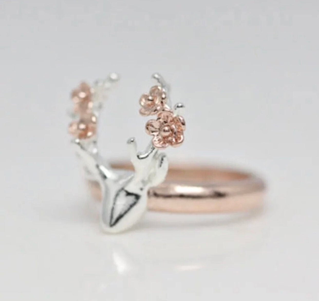 Women Double Colors Sika Deer Ring Elk Finger Ring