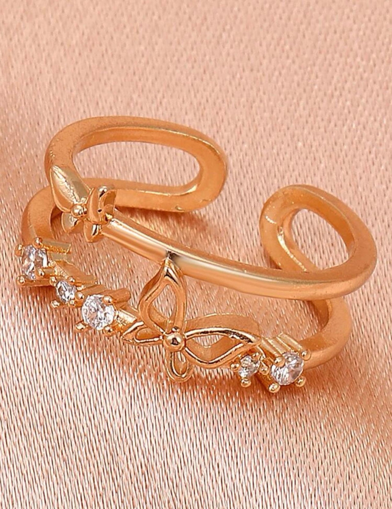 Girls Butterfly Decor Ring