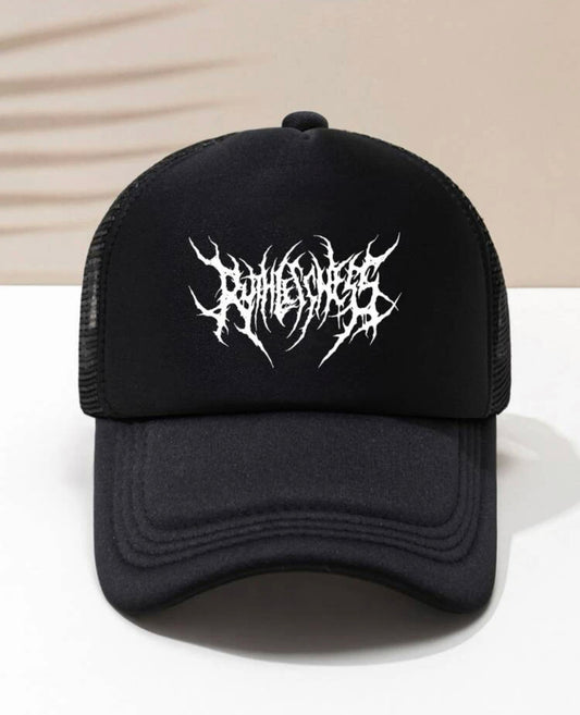 Men thorn print trucker hat