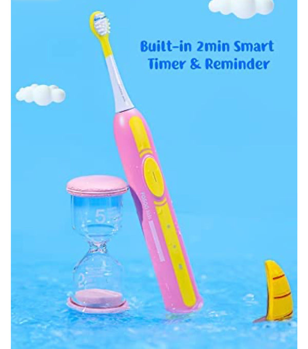 Kids Electric Toothbrushes (Pink-Butterfly)