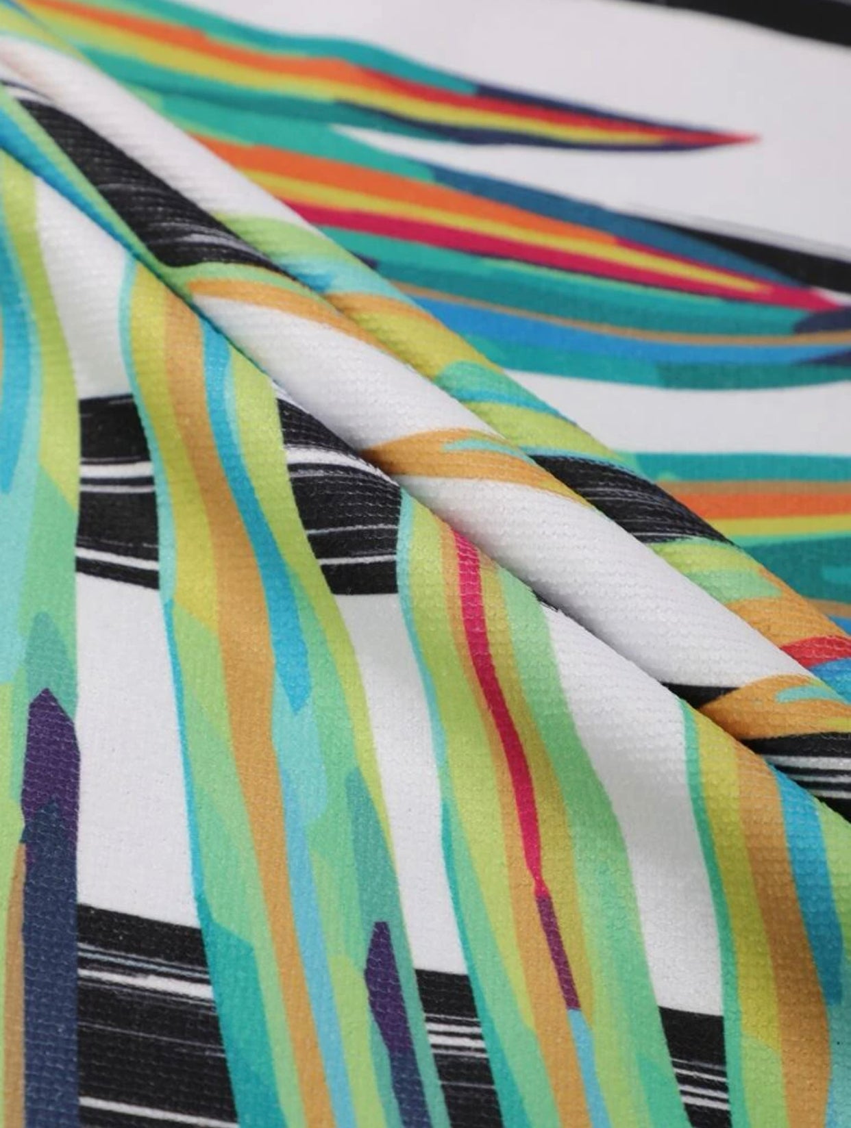 Plant print beach blanket