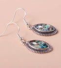 Labradorite and rainbow moonstone silver dangle earrings - Christina’s unique boutique LLC