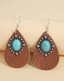 Turquoise decor water drop earrings
