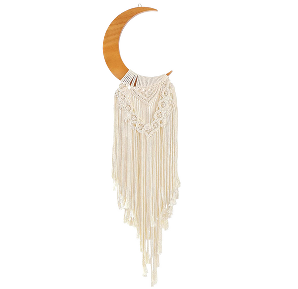 Macrame Wall Hanging Boho Moon Decor