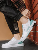 Mens’s colorblock lace-up front skate shoes