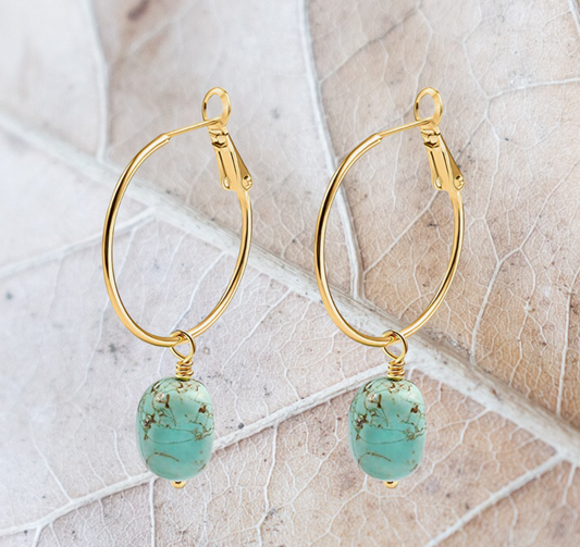 Gold Huggie Hoop Earrings with Charms Fashion Pearl Drop Dangle Earrings