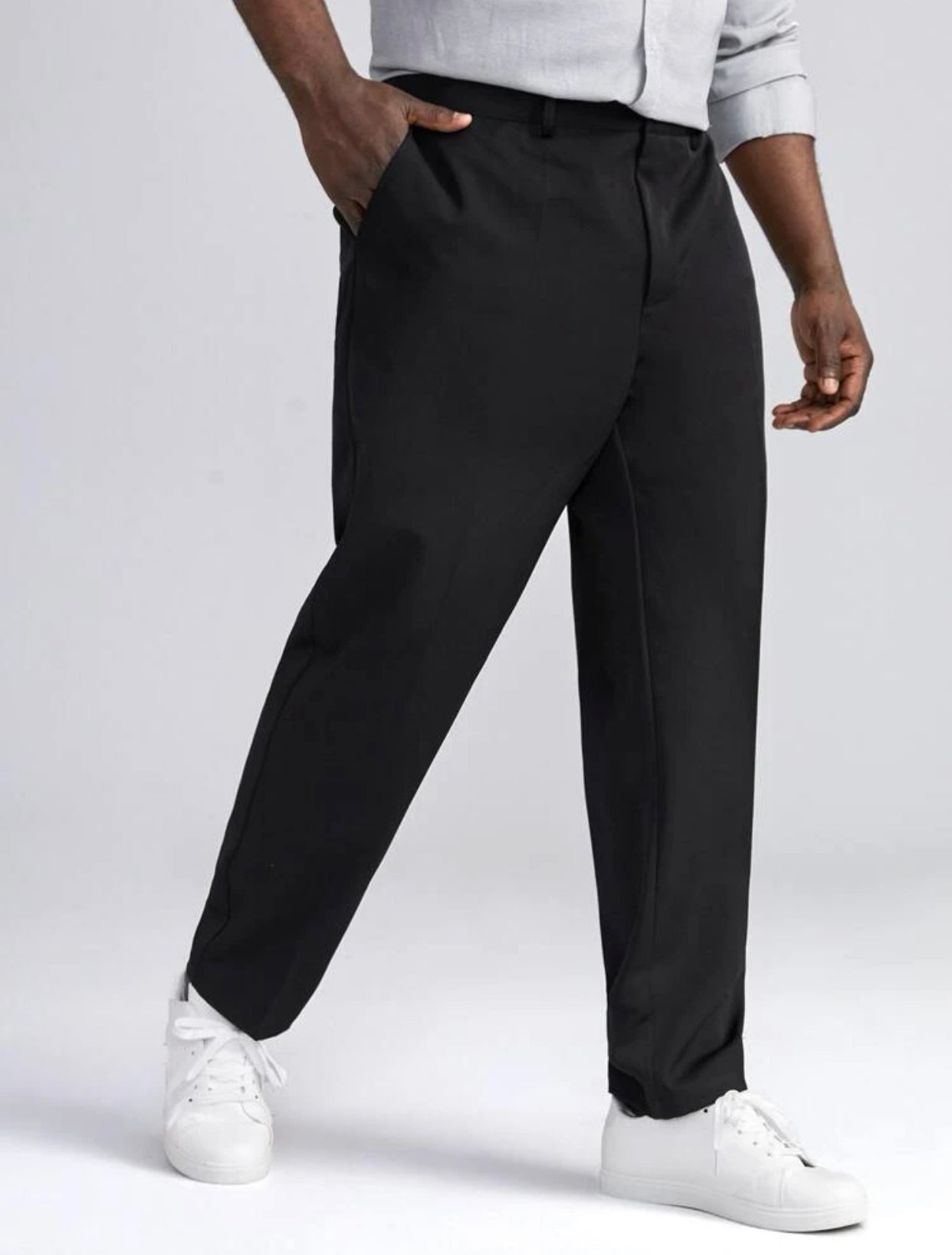 Men’s extended size slant pocket tailored pants