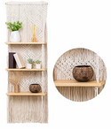 Macrame Wall Hanging Shelf - 3-Tier Macrame Shelf with Enhanced Solid Wood Shelves - Christina’s unique boutique LLC