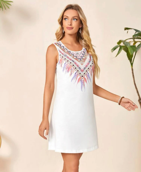 Geo print tank top