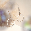 Round decor dangle earrings