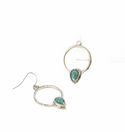 Turquoise decor hoop earrings - Christina’s unique boutique LLC