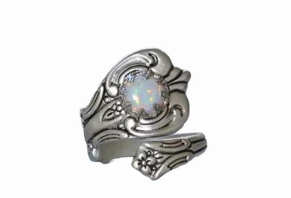 Gorgeous Opal spoon ring. Adjustable in size. - Christina’s unique boutique LLC