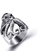 Stainless Steel Rings for Men Viking Bear Man Warrior Silver Black Titanium Biker Ring Charm Jewelry