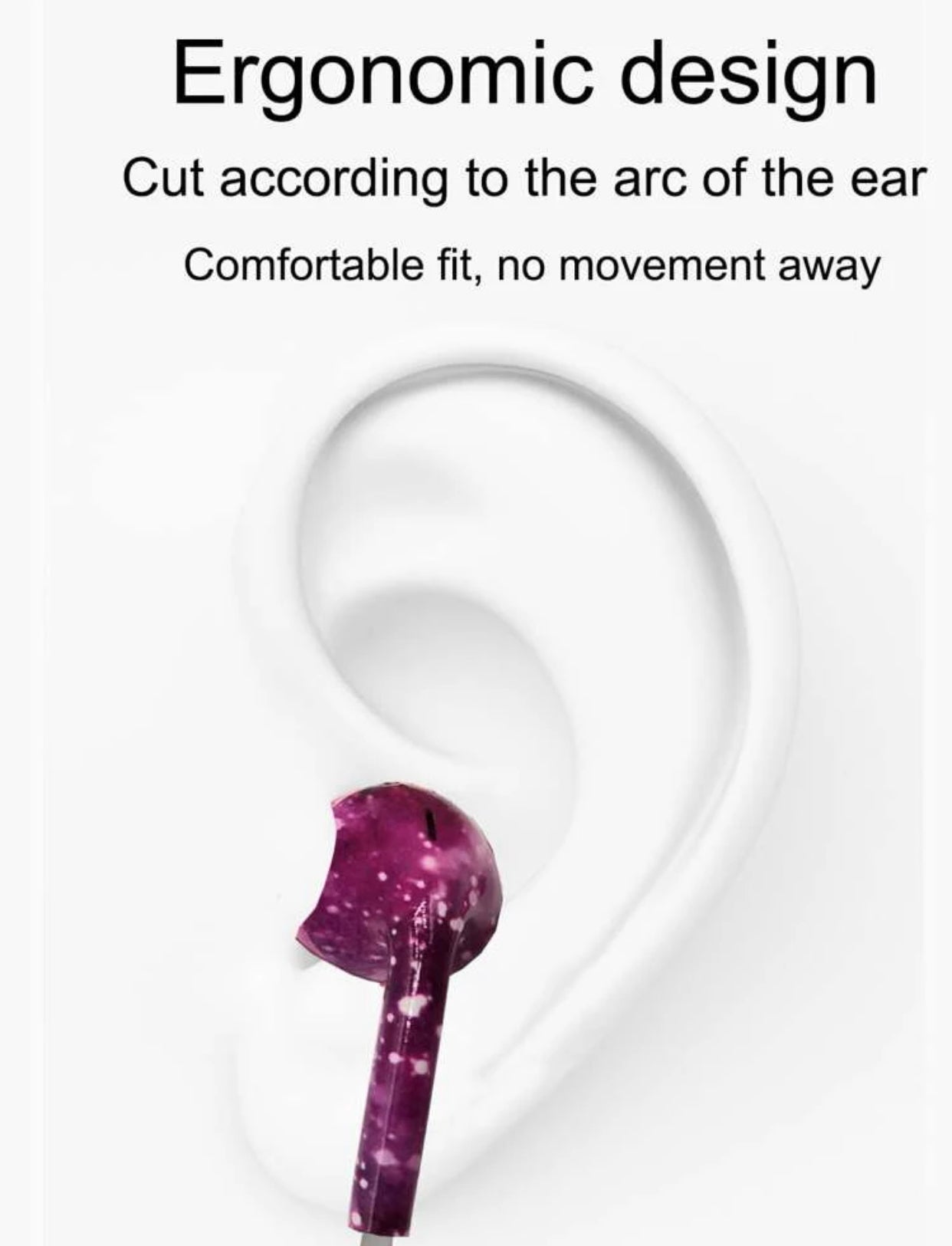 Watercolor pattern wired earphone