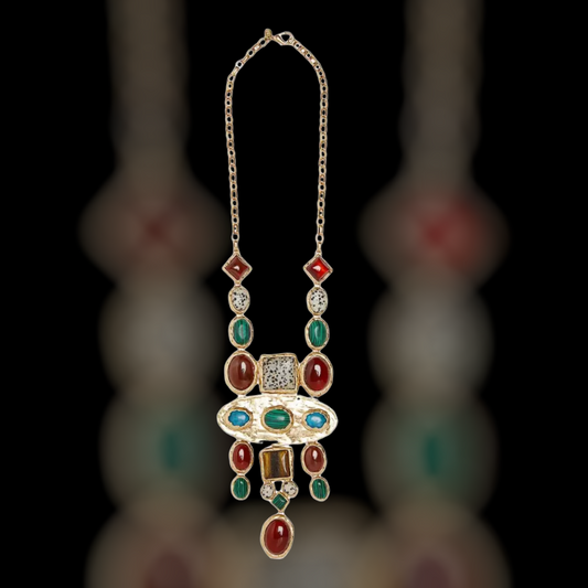 Vintage ZA Statement Stone Necklace