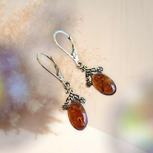 Champagne morganite crystal inspired drop earrings