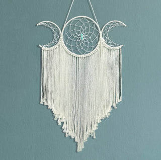 Triple moon Goddess Macrame Woven Wall Hanging - Christina’s unique boutique 
