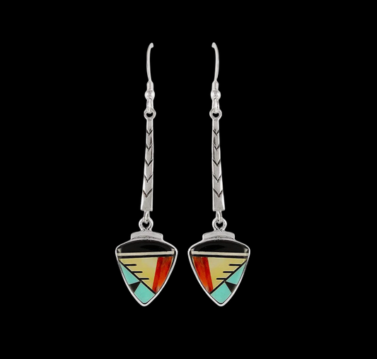 Turquoise Earrings 925 Sterling Silver & Genuine Turquoise