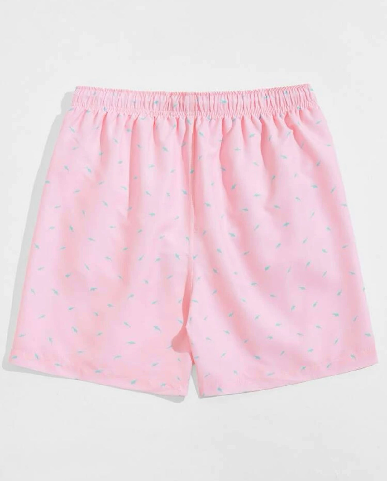 Men’s allover print drawstring swim trunks