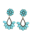 Southwestern inspired turquoise decor drop earrings