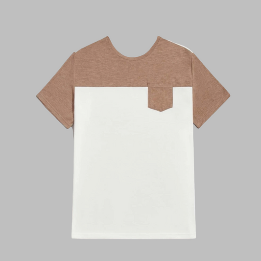 Men’s colorblock pocket detail tee