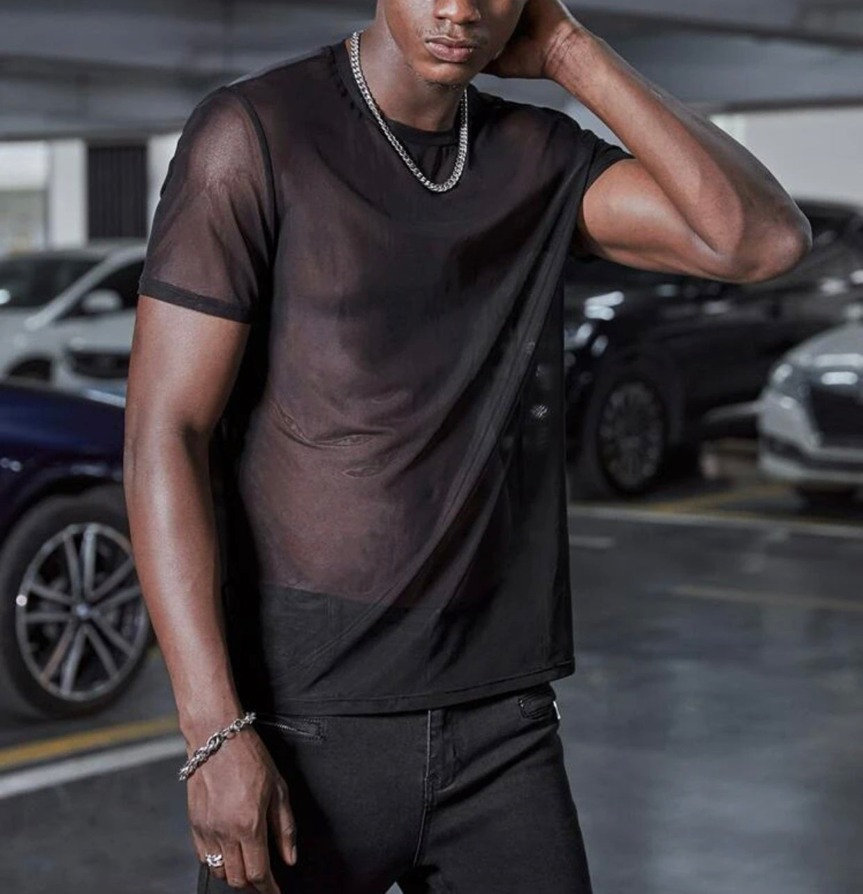 Men’s 1pc sheer tee